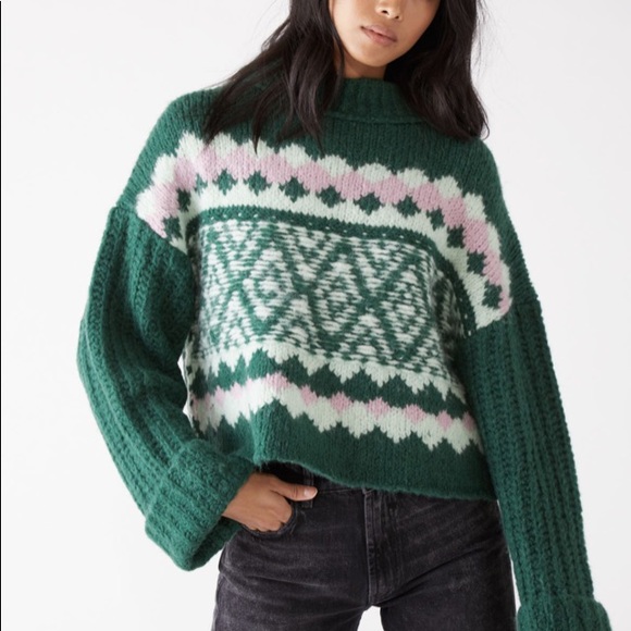 Free People Sweaters - Free People Alpine Sweater in Spearmint Pine